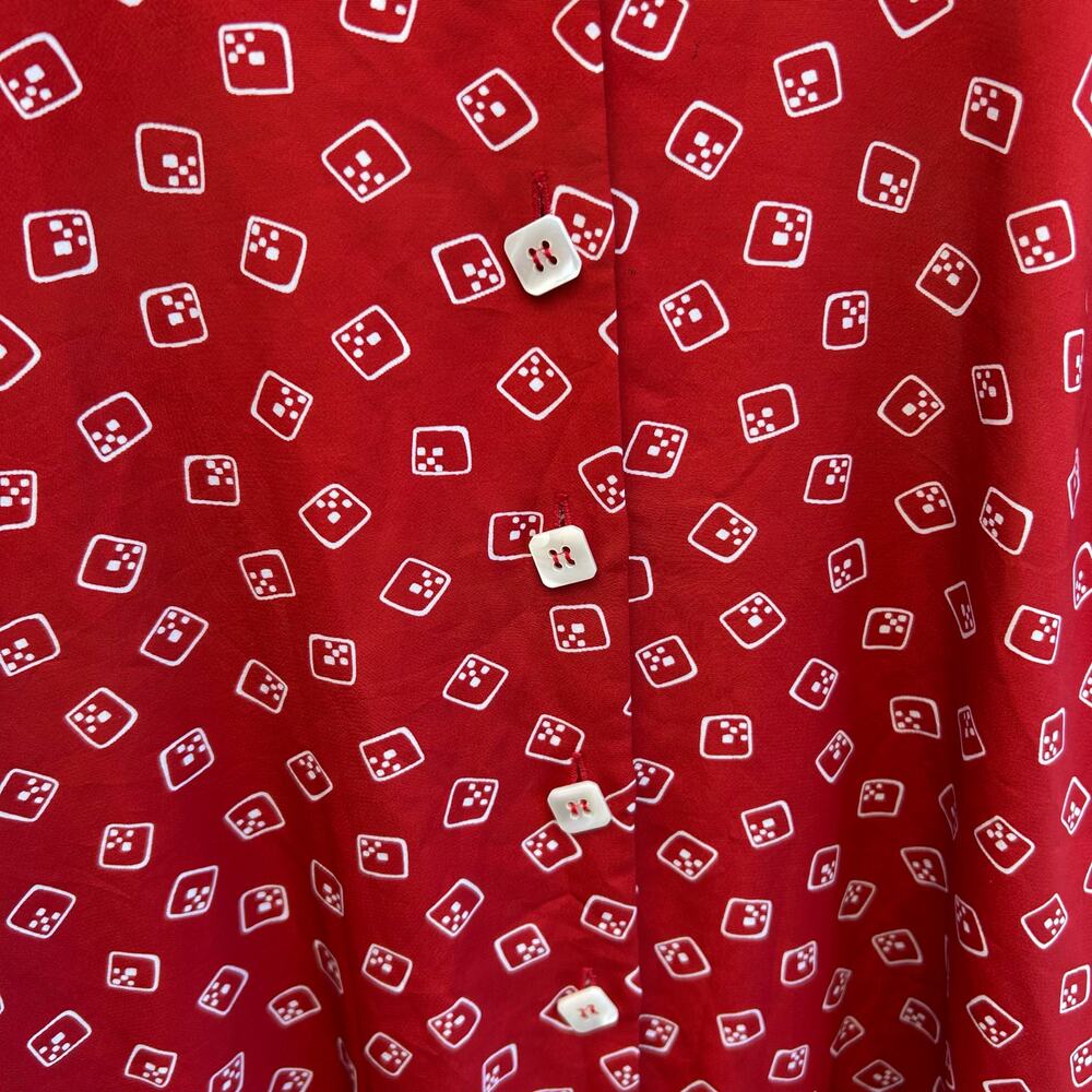 Vintage Liz Claiborne Dice Print Drop Waist Dress Size XS Petite - Picture 3 of 4